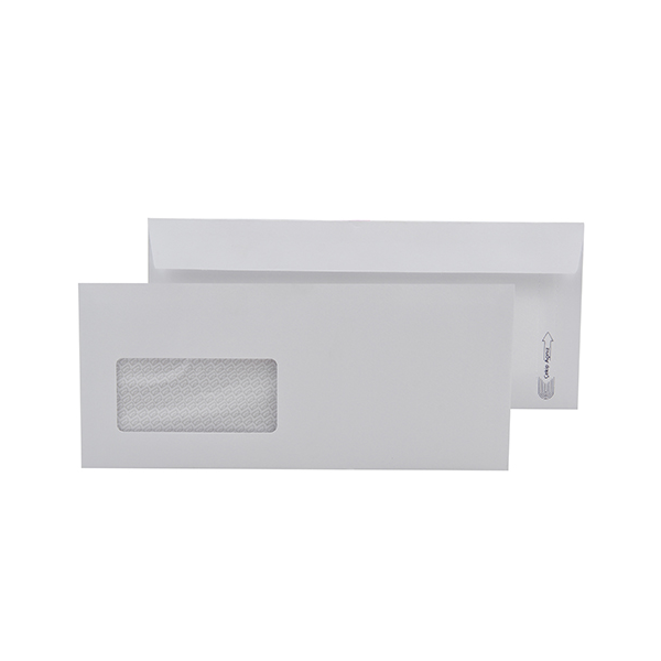 Diplomat Zarf 105x240 mm 90 gr Pencereli Beyaz Silikonlu 50'li