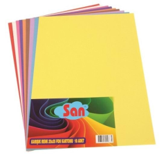 San 25x35 Fon Kartonu 10 Adet Karışık Renk