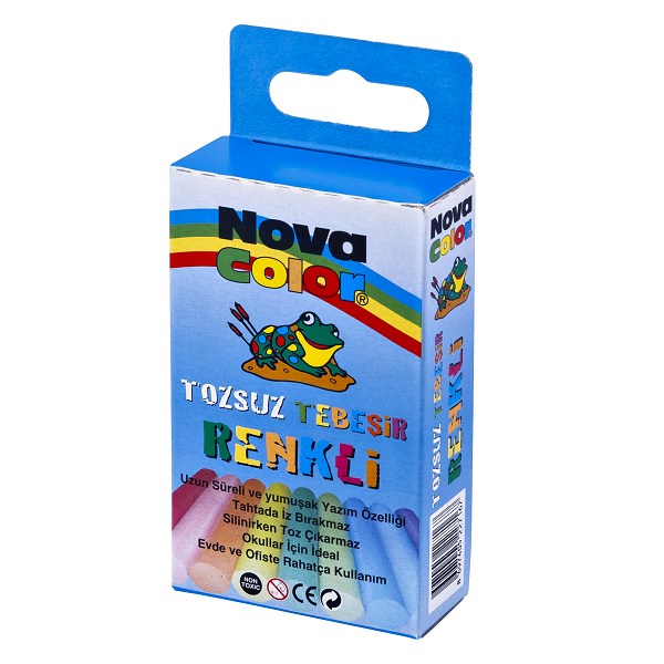 Nova Color Tozsuz Tebeşir 10 Adet Renkli Nc-4111