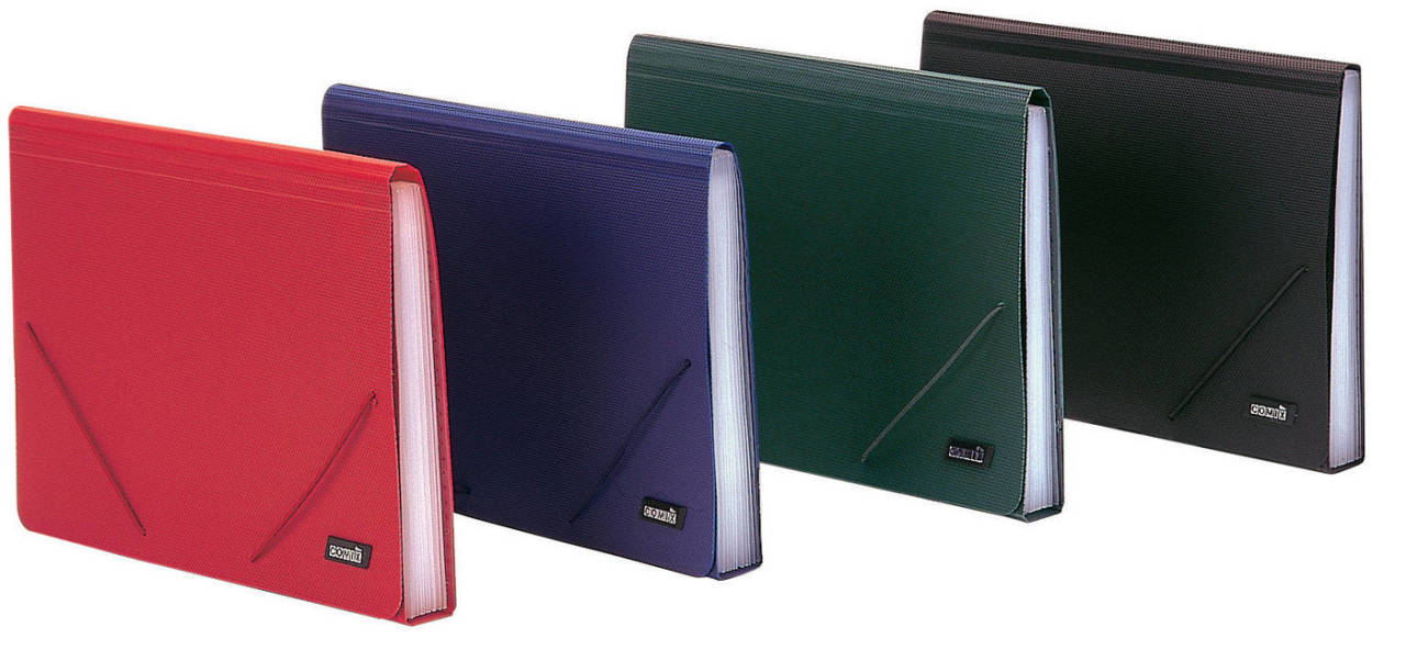 Comix Körüklü Dosya Lastikli Bordo Siyah KF4302J