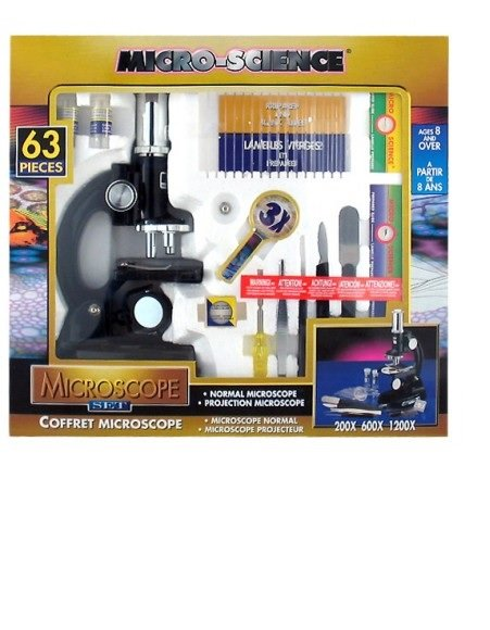 Micro-Science Mikroskop Seti 63 Parça 200X 600X 1200X