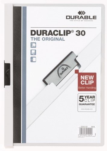 Durable Duraclip 30 Sf Kapasiteli Sıkıştırmalı Dosya Beyaz
