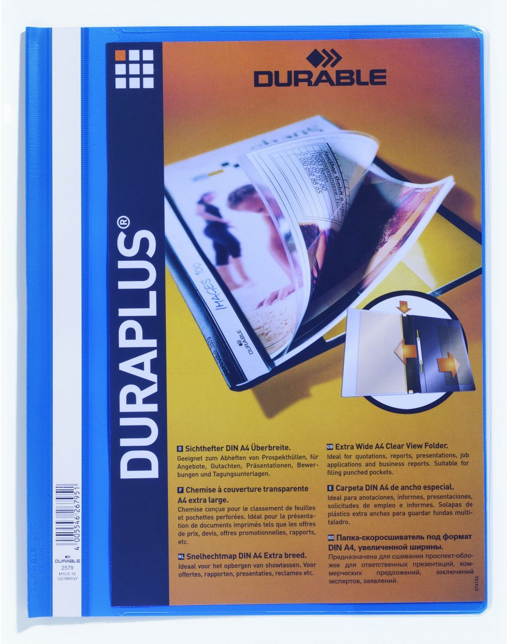 Durable Duraplus Cepli Telli Dosya Mavi