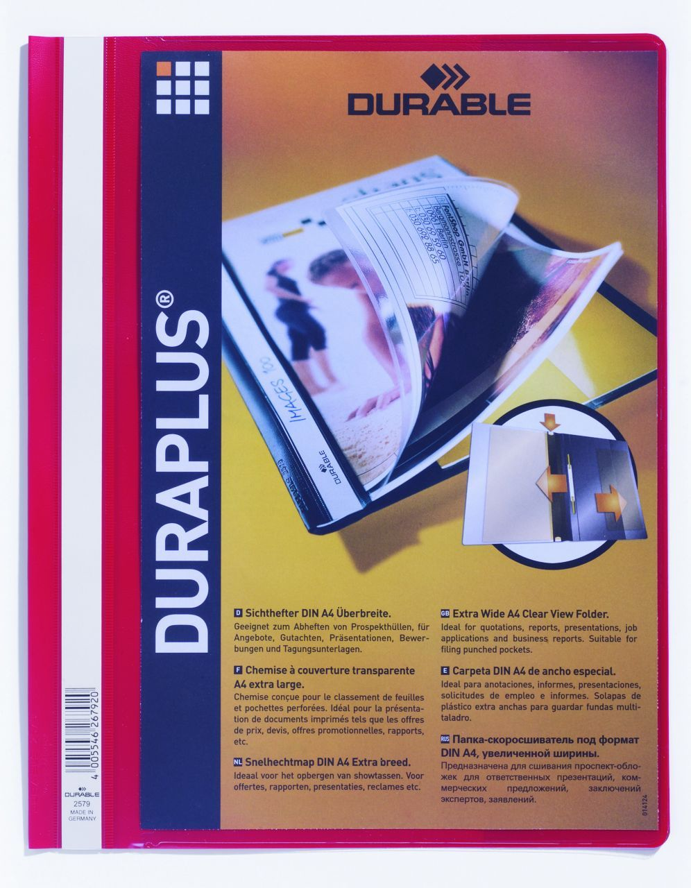 Durable Duraplus Cepli Telli Dosya Kırmızı