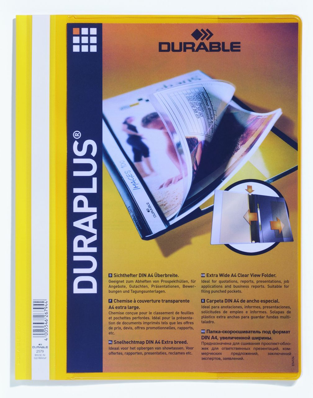 Durable Duraplus Cepli Telli Dosya Sarı