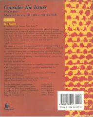 Consider the Issues: Advanced Listening and Critical Thinking Skills 2nd Edition (Basım Yılı: 1995)