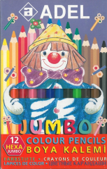 Adel Jumbo Hexa Boya Kalemi 12 Renk