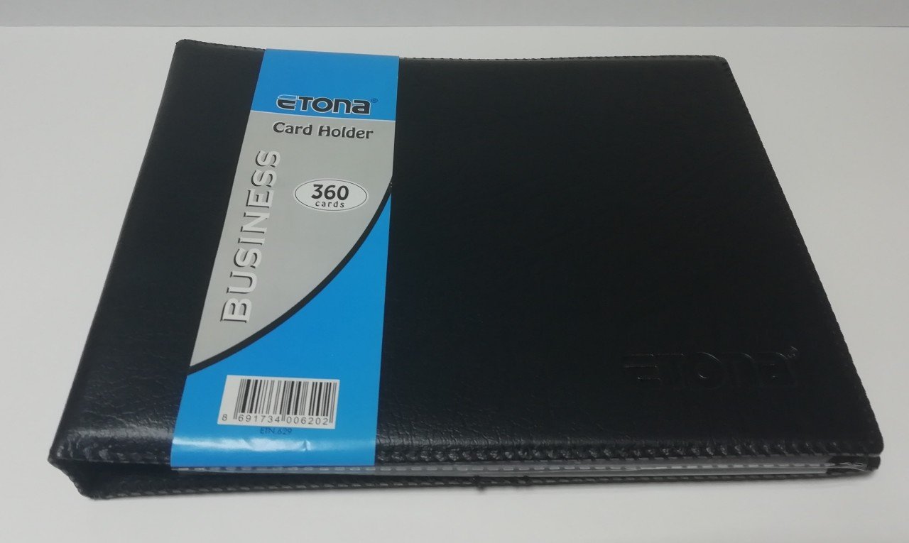 Etona Kartvizit Albümü Mekanizmalı 360 lı Siyah