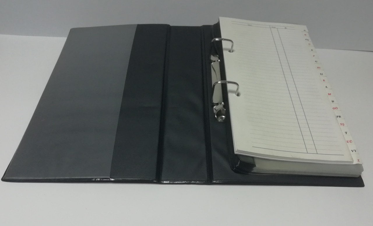 Kartvizit Albümü Fihristli Mekanizmalı 120 li Siyah