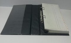 Kartvizit Albümü Fihristli Mekanizmalı 120 li Siyah