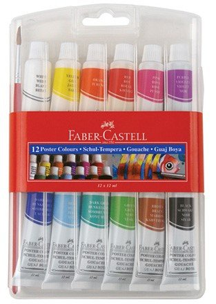 Faber-Castell Tüp Guaj Boya 12 Renk 12 ml