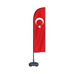 Türk Bayrağı Yelken Bayrak 75x300 cm