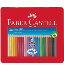 Faber-Castell Grip 2001 Boya Kalemi Metal Kutu 24 Renk