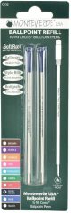 Monteverde C132 Tükenmez Kalem Refil Mavi-Siyah Medium 2'li