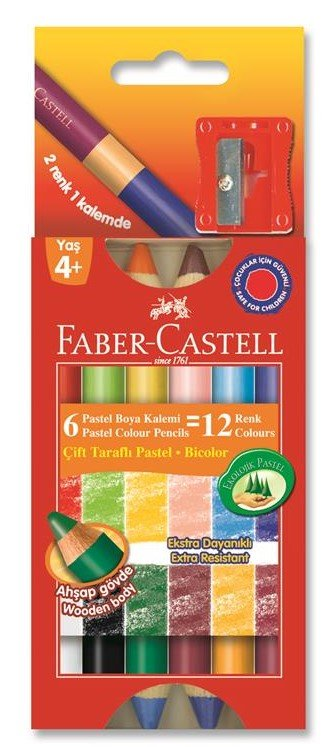 Faber-Castell Çift Taraflı Pastel Boya Kalemi 12 Renk