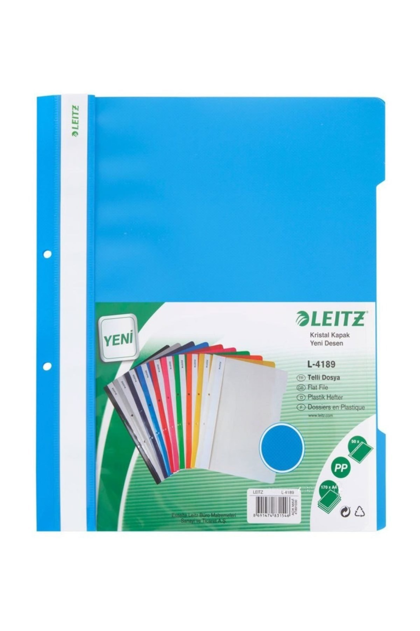 Leitz Telli Dosya A4 50 li Paket Açık Mavi
