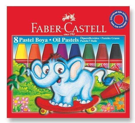 Faber-Castell Karton Kutu Pastel Boya Kalemi 8 Renk