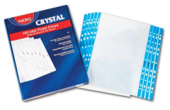 Noki Kristal Poşet Dosya Mavi Şeritli Şeffaf