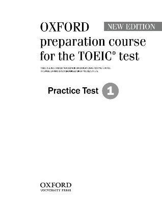Oxford Preparation Course for the TOEIC Test New Edition Practice Test 1