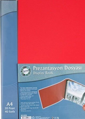 Serve Prezantasyon Dosyası A4 20 Poşet Kırmızı SV 6520