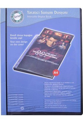 Serve Yaratıcı Sunum Dosyası A4 10 Poşet Siyah SV 6710