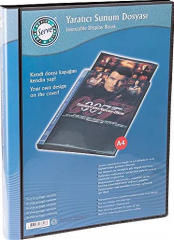Serve Yaratıcı Sunum Dosyası A4 40 Poşet Siyah SV 6740