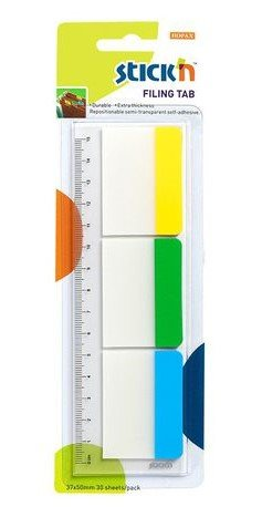 Stickn Filing Tabs 37x50 Cetvelli Film Ayraç Yapışkanlı Notluk