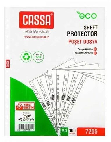 Cassa Eco Poşet Dosya A4 100 Lü