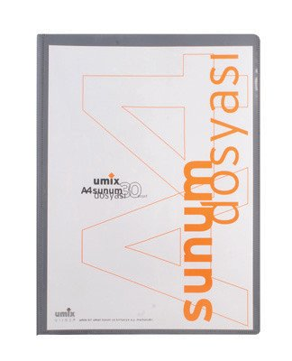 Umix Sunum Dosyası Önden Cepli A4 30'lu Gri