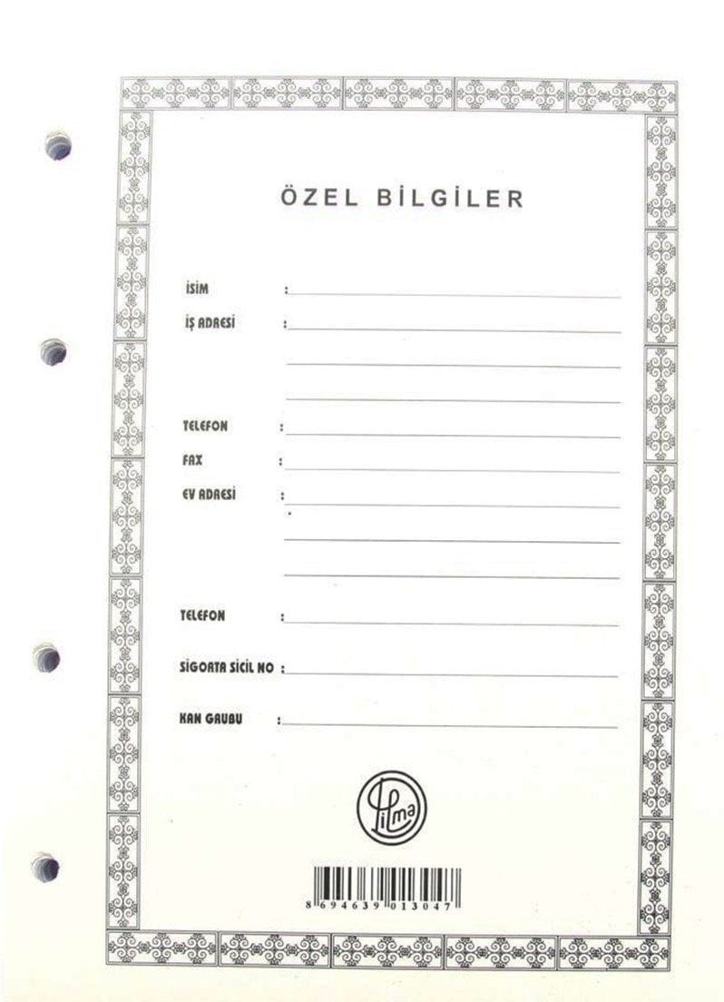 Dilman A-4 Cari Hesap Klasör Yedeği 100'lü