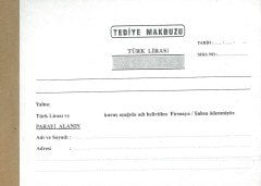 Tediye Makbuzu 2 Nüsha Otokopisiz