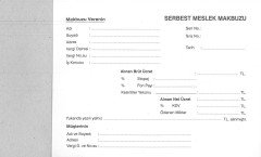 Serbest Meslek Makbuzu 2 Nüsha Otokopisiz