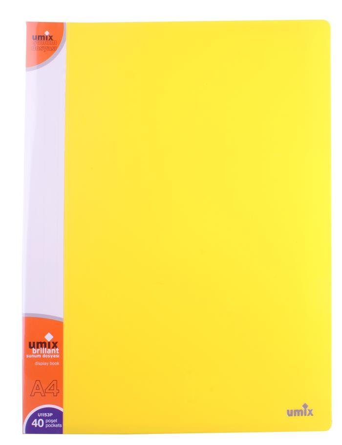 Umix Sunum Dosyası Brillant Sarı 40'lı A4 U1153-SA