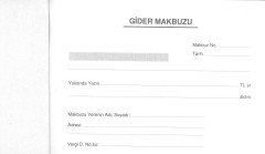 Gider Makbuzu 2 Nüsha Otokopisiz
