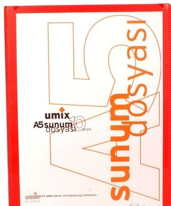 Umix A5 Önden Cepli 10'lu Sunum Dosyası Kırmızı