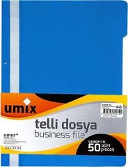 Umix Telli Dosya Business File 50'li Paket Mavi