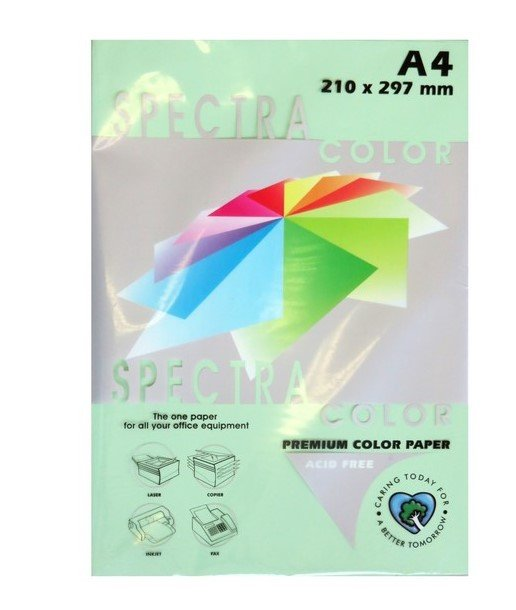 Spectra Renkli Fotokopi Kağıdı A4 80 gr 500 Lü Açık Yeşil