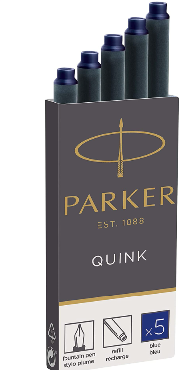 Parker Quink Dolma Kalem Kartuşu Mavi 5 li Kutu