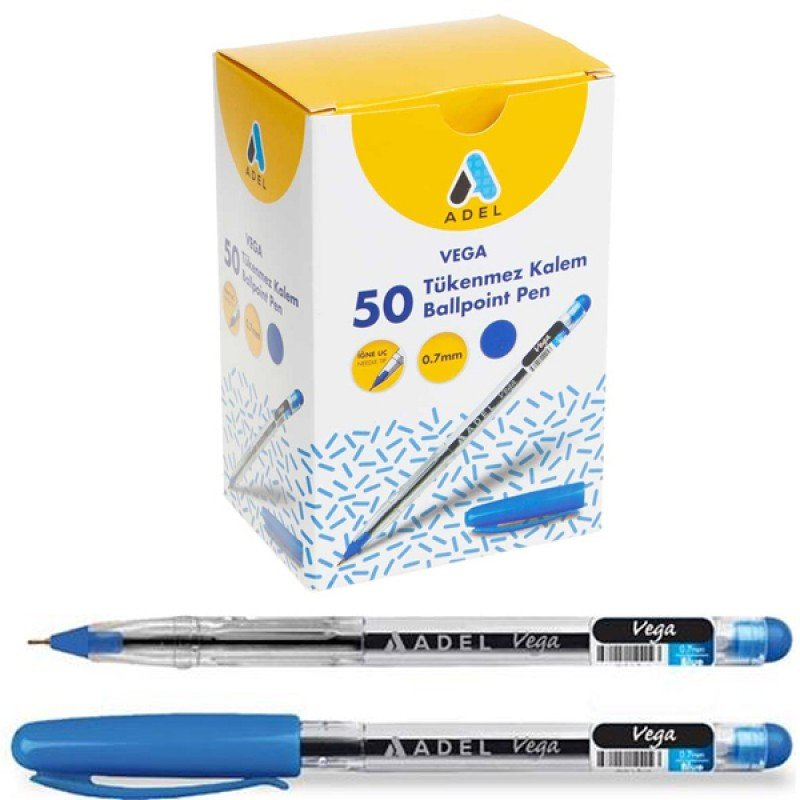 Adel Vega Tükenmez Kalem 0.7 mm Mavi