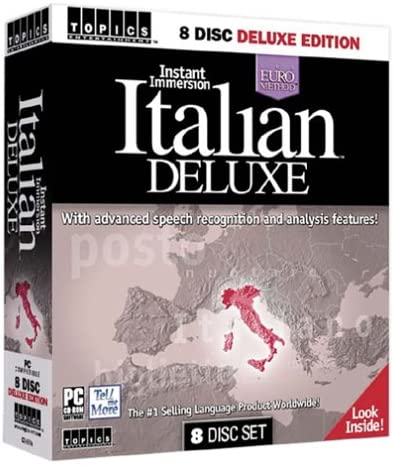 Topics Instant Immersion Italian v2 0 8 Disc Deluxe Edition Set New