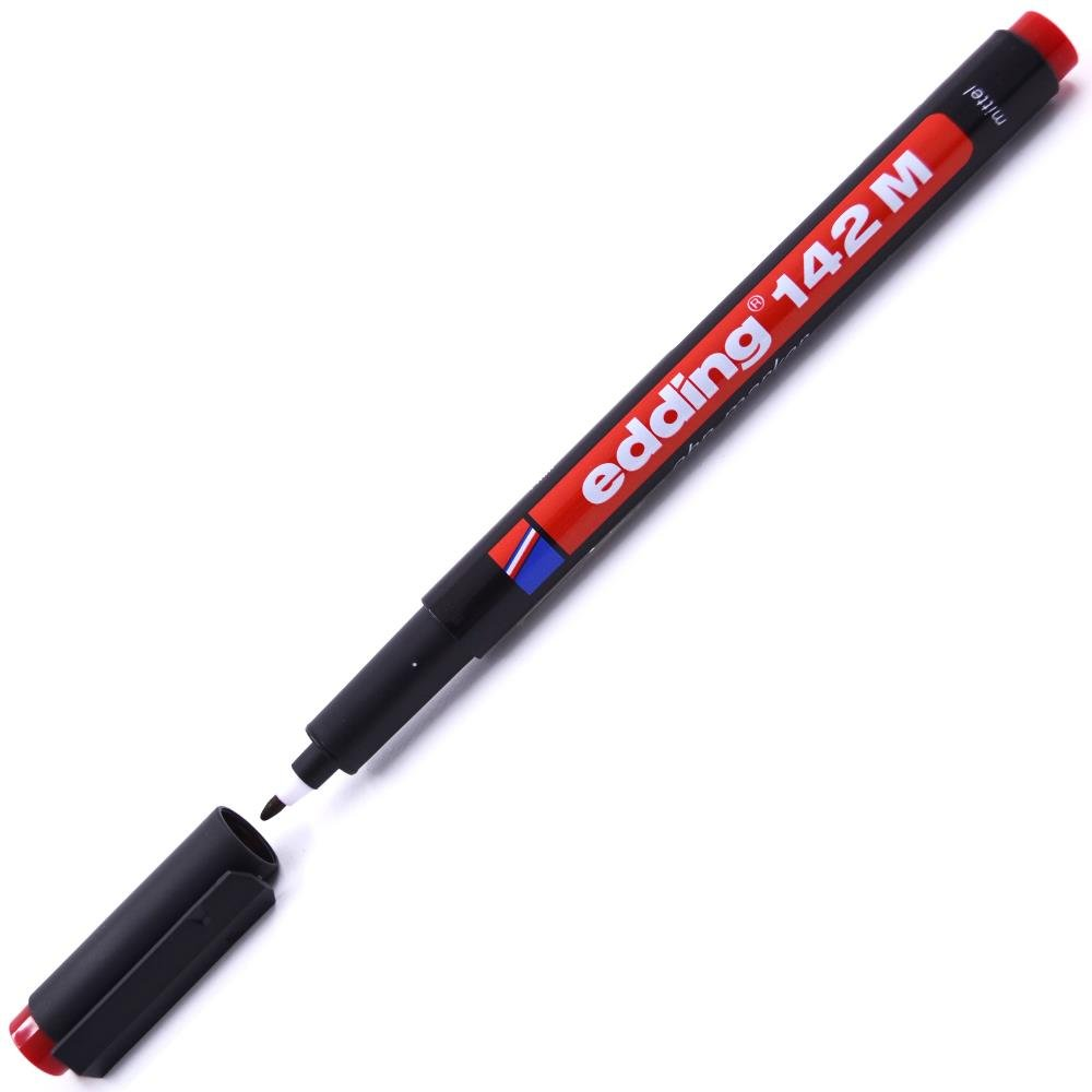 Edding E-142 Ohp Marker Permanent Asetat Kalem Kırmızı - M