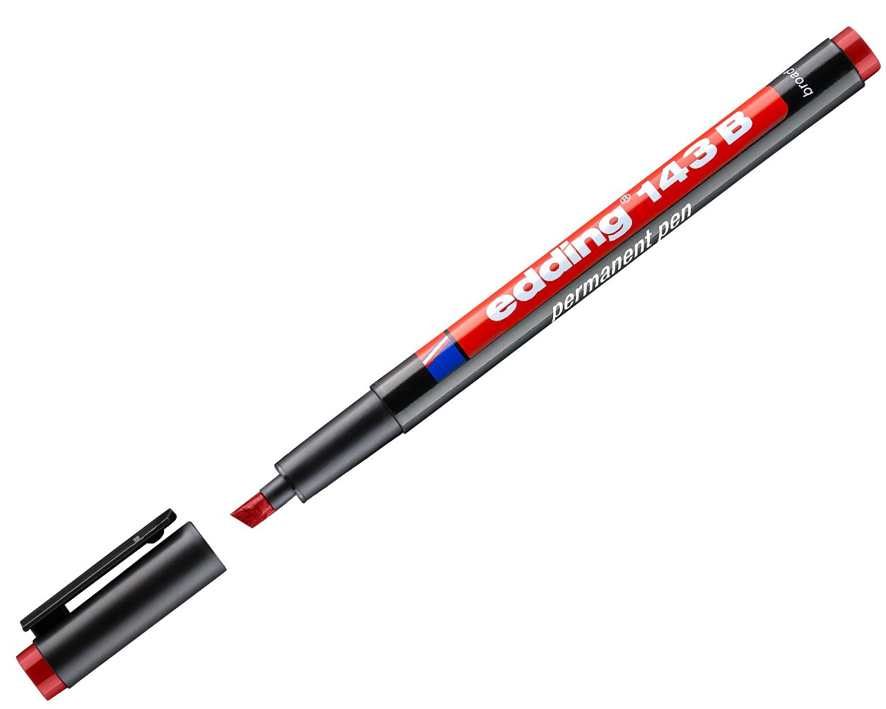 Edding E-143 Ohp Marker Permanent Asetat Kalem Kesik Uçlu Kırmızı - B