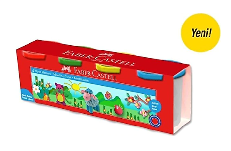 Faber Oyun Hamuru 100gr x 4 Klasik Renkler