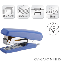 Kangaro Tel Zımba Makinesi No.10 Sarı Mını-10 Sr