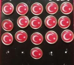 Yaka Rozeti ( Atatürk - Türk Bayrağı - Ay Yıldız - Türk Bayraklı Atatürk )