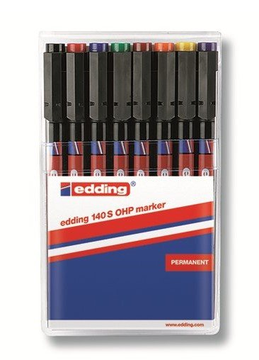 Edding E-140 Ohp Marker Permanent Asetat Kalem 8'li Poşet - S