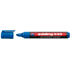 Edding E-330 Permanent Marker Kalem Kesik Uçlu Mavi