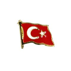 Vatan Türk Bayraklı Dalgalı Rozet