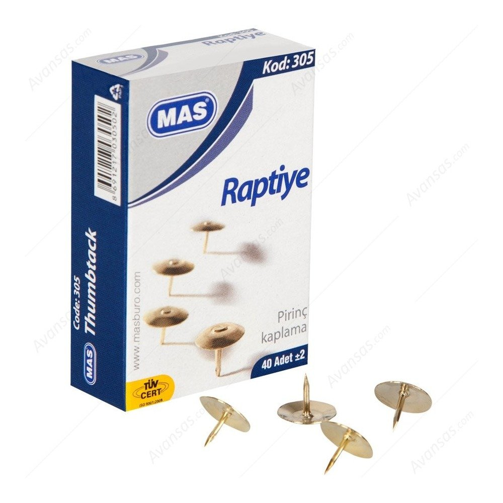 Mas Raptiye Sarı Pirinç Kaplama