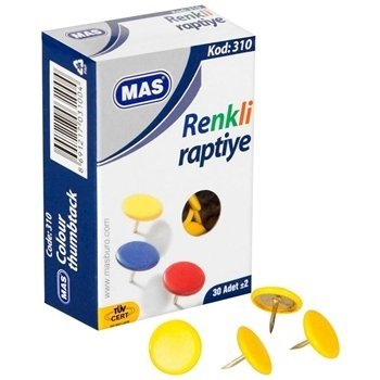 Mas Renkli Raptiye Pvc Kaplı